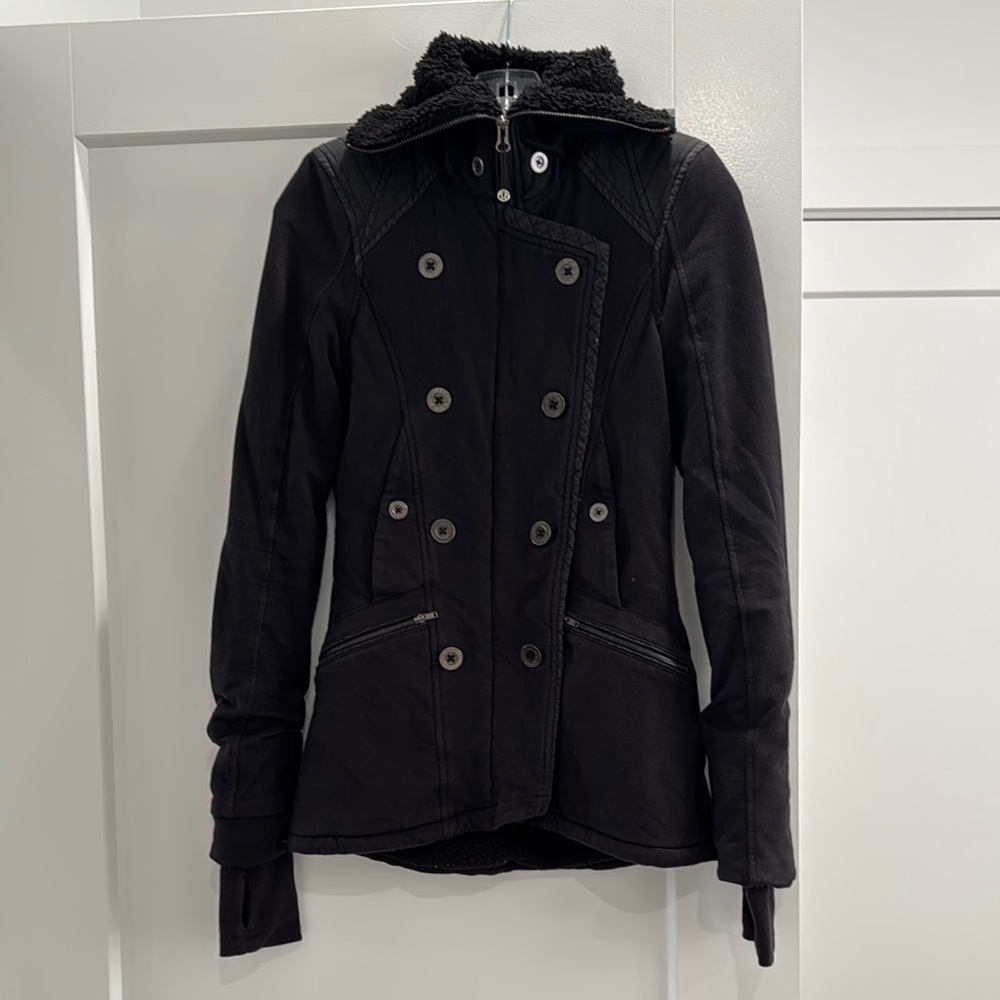 Women's Black Double-Breasted Jacket